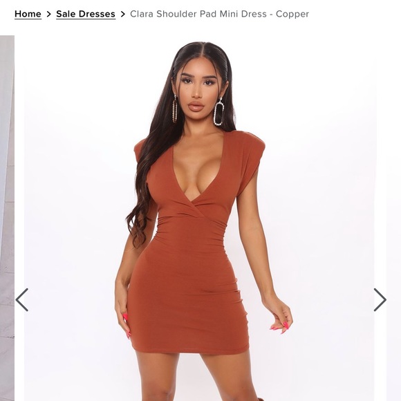 Clara Shoulder Pad Mini Dress 💜 - Picture 4 of 5